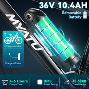 MYATU 26" Mountainbike 36V 10.4Ah Batterij